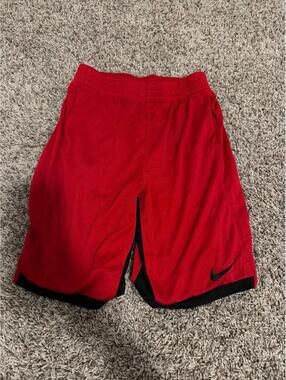 Nike Kids Boys Shorts Red Black Athletic Casual Regular XL